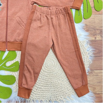 Conj. Jaqueta Cool Boys e Calça de Moletom - Ferrugem